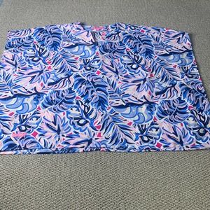 Simply Southern Womens Blouse Top Size Large Blue Floral Boxy Fit Short Sleeves‎